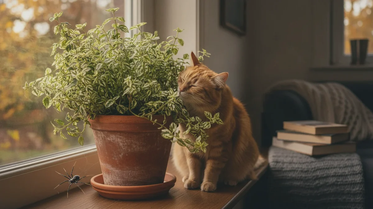 Denne planten elsker katter, mens edderkopper holder seg unna den i en stor bue