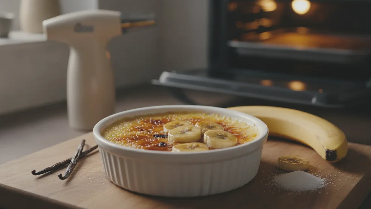 Perfekt fra ovnen: Slik lager du en fløyelsmyk banan-crème brûlée