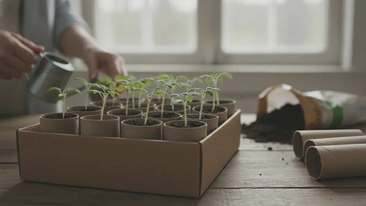 Genialt triks med en toalettrull: Slik dyrker du tomatplanter helt gratis