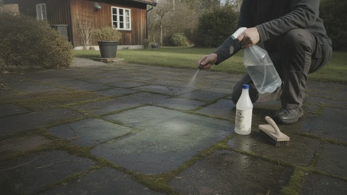 Slik rengjør du den grønne terrassen på én time med en enkel kjøkkenigrediens