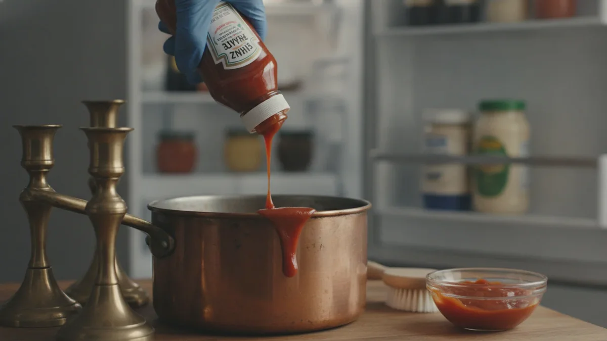 Slutt med å skrubbe metall: ketchup fra kjøleskapet gjør underverker