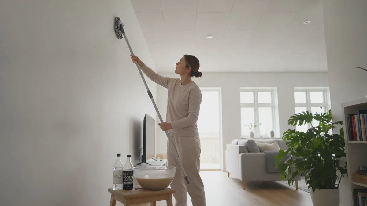Vegger og tak rene på 30 minutter med et enkelt kjøkkentips